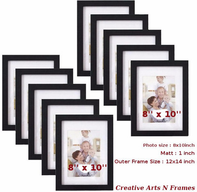 

Creative Arts n Frames Generic, Acrylic Photo Frame(Black, White, 10 Photos)