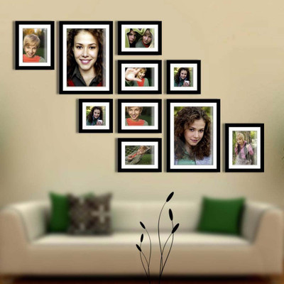 

Desi Frame MDF Photo Frame(Black, 10 Photos)