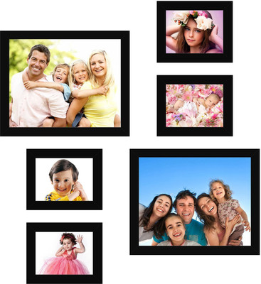 Swadesi Stuff MDF Photo Frame(Black, 6 Photos)