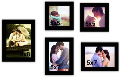 Make Home Happy MDF Photo Frame(Black, 5 Photos)