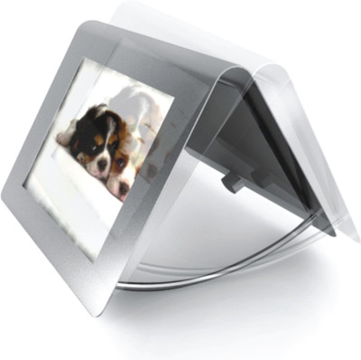 

House And Home Steel Photo Frame(Silver, 2 Photos)
