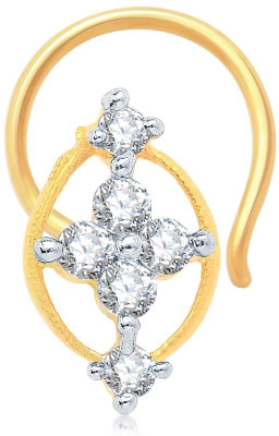 

Sukkhi Cubic Zirconia Gold-plated, Rhodium Plated Alloy Nose Stud