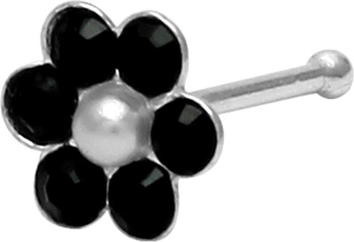 

Abhooshan Crystal Sterling Silver Plated Sterling Silver Nose Stud
