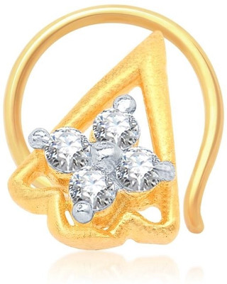 

Sukkhi Cubic Zirconia Gold-plated, Rhodium Plated Alloy Nose Stud