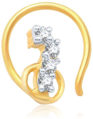

Sukkhi Cubic Zirconia Gold-plated, Rhodium Plated Alloy Nose Stud