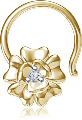 

Vorra Fashion Cubic Zirconia Gold-plated Plated Sterling Silver Nose Stud