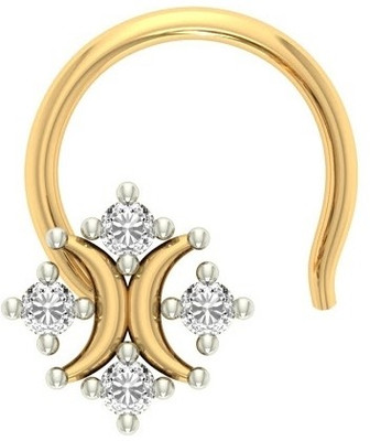 

Jewels5 Liatris 18kt Diamond Yellow Gold Stud(Rhodium Plated)