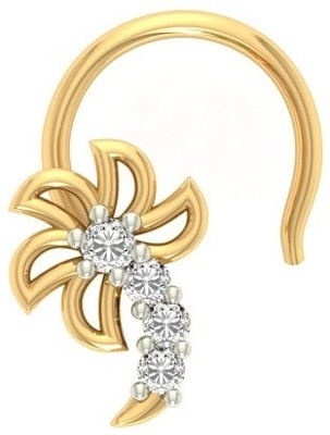 

Jewels5 Nuphar 18kt Diamond Yellow Gold Stud(Rhodium Plated)