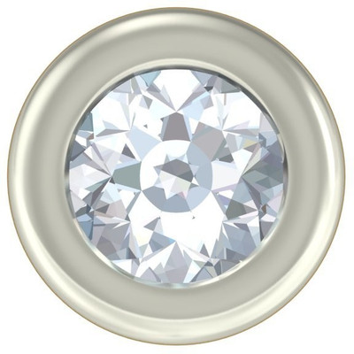 SMBros Swarovski Crystal Platinum Plated Sterling Silver Nose Stud SMBros Swarovski Crystal Platinum Plated Sterling Silver Nose Stud