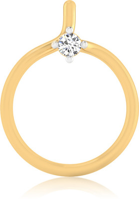 43% OFF on IskiUski Serenity Single Diamond Nose Pin 14kt Diamond Yellow Gold Stud