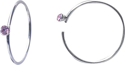 

Abhooshan Crystal Sterling Silver Plated Sterling Silver Nose Ring Set(Pack of 2)