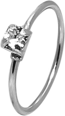

Abhooshan Cubic Zirconia Silver Plated Sterling Silver Nose Ring