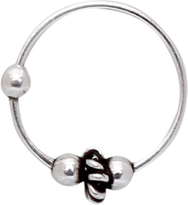 

Abhooshan Silver Plated Sterling Silver Nose Ring