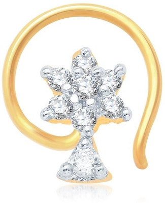 

Sukkhi Cubic Zirconia Gold-plated, Rhodium Plated Alloy Nose Stud