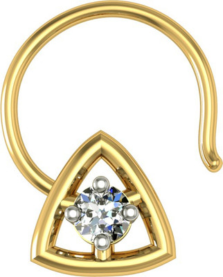 Suvam Jewels Swarovski Crystal Gold-plated Plated Sterling Silver Nose Ring