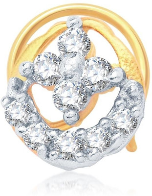 

Sukkhi Cubic Zirconia Gold-plated, Rhodium Plated Alloy Nose Stud