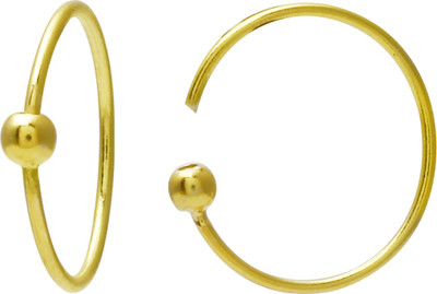 

Abhooshan Gold-plated Plated Sterling Silver Nose Ring Set(Pack of 2)