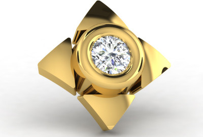 28% OFF on Sparkles NP1912 18kt Diamond Yellow Gold Stud(Yellow Gold Plated)