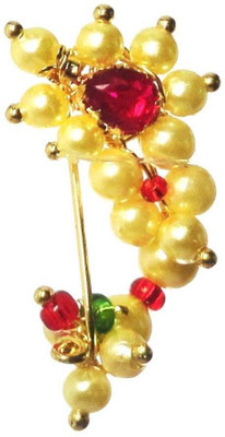 6% OFF on LoveGold Pearl Gold Nose Ring