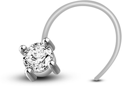 

Anopchand Tilokchand Jewellers Cubic Zirconia Gold-plated Plated Silver Nose Stud
