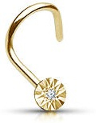 35% OFF on Kirati 14K Yellow Gold Plated Sterling Silver Nose Stud
