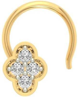

Jewels5 Genista 18kt Diamond Yellow Gold Stud(Rhodium Plated)