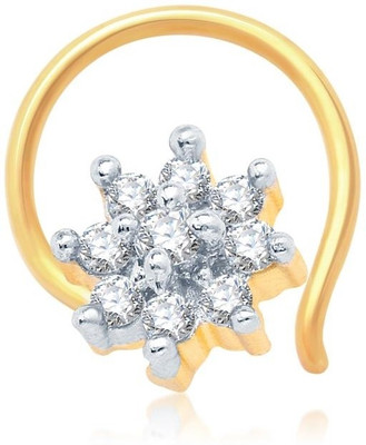 

Sukkhi Cubic Zirconia Gold-plated, Rhodium Plated Alloy Nose Stud