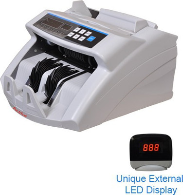 

Active Super White (With External LED Display + Dust Cover) Note Counting Machine(Counting Speed - 1000 notes/min)