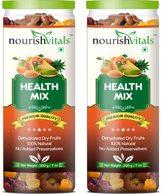 

NourishVitals (Dried Fruits & Dry Fruits) Health Mix Almonds, Gooseberry, Apricots, Cranberries(200 g, Plastic Bottle)