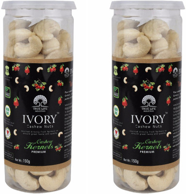 

Ivory Combo Pack of Grade 320 Plain 150gm each Cashews(300 g, Mason Jar)