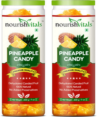 

NourishVitals (Dehydrated Fruits) Dried Fruits Pineapple(200 g, Plastic Bottle)
