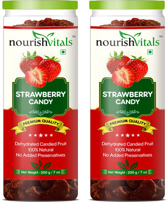 

NourishVitals (Dehydrated Fruits) Dried Fruits Strawberries(200 g, Plastic Bottle)