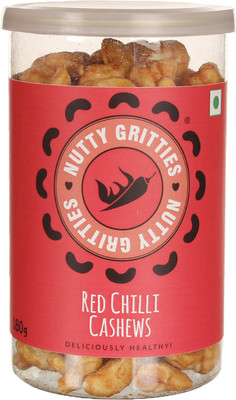 

Nutty Gritties Red Chilli Dry Fruit Cashews(180 g, Mason Jar)
