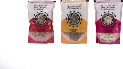 

Nutty Gritties Value Pack 300g Almonds, Cashews, Raisins(300 g, Pouch)