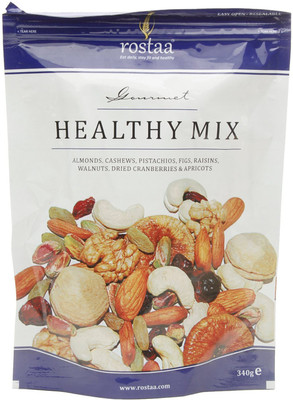 

Rostaa Std. Healthy Mix Regular Nuts Almonds, Cashews, Pistachios, Figs, Raisins, Walnuts, Cranberries, Apricots(340 g, Pouch)