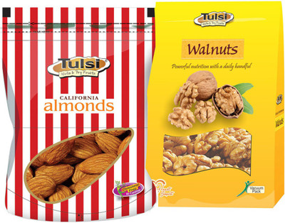 

Tulsi Tulsi California Almonds 200g + Kashmiri 200g Walnuts(400 g, Pouch)