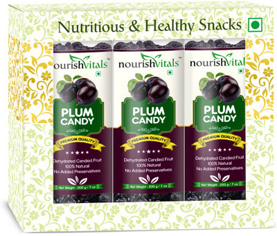 

NourishVitals Dried Fruit (Dehydrated Fruits) Plums(200 g, Plastic Bottle)
