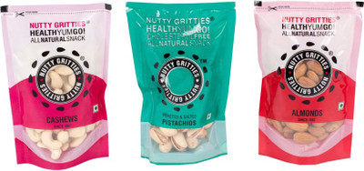 

Nutty Gritties 1 Combo(100g*3) Cashews, Pistachios, Almonds(300 g, Pouch)