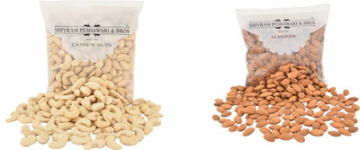 

Shivram Peshawari & Bros Cashew Nuts and Almonds 200 Grams Each Cashews, Almonds(400 g, Pouch)