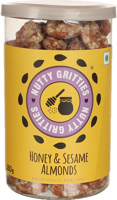 

Nutty Gritties Honey And Sesam Nut Almonds(180 g, Mason Jar)