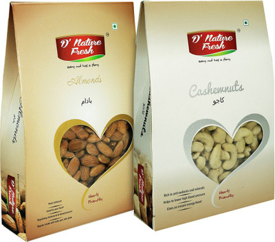 

D' Nature Fresh All Natural Cashews, Almonds(200 g, Box)