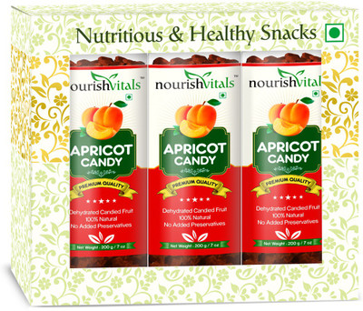 

NourishVitals Dried Fruit (Dehydrated Fruits) Apricots(200 g, Plastic Bottle)