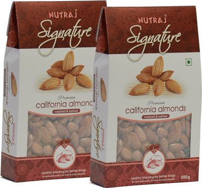 

Nutraj Signature Premium Roasted and Salted California Almonds (Pack of 2)(400 g, Pouch)
