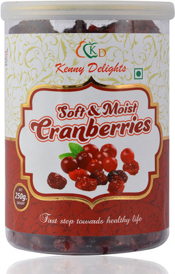

Kenny Delights soft & moist cranberries- 250 gm Cranberries(250 g, Tin)