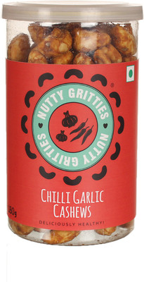 

Nutty Gritties Chilli Garlic Dry Fruit Cashews(180 g, Mason Jar)