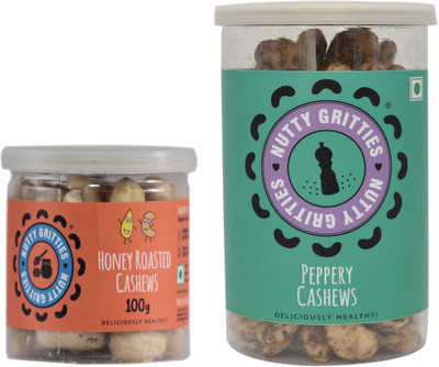 

Nutty Gritties Sweet & Spicy Combo Cashews(280 g, Tin)