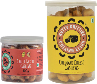 

Nutty Gritties Garlic Cheese Cashews(280 g, Tin)
