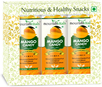 

NourishVitals Dried Fruit (Dehydrated Fruits) Mango(200 g, Plastic Bottle)