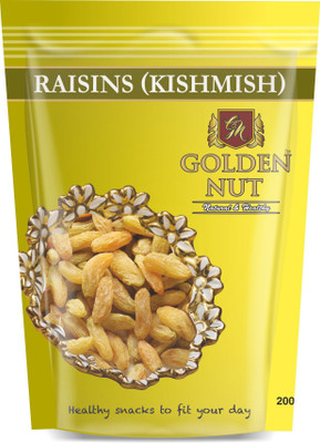 Golden Nut Regular Raisins(200 g, Pouch)