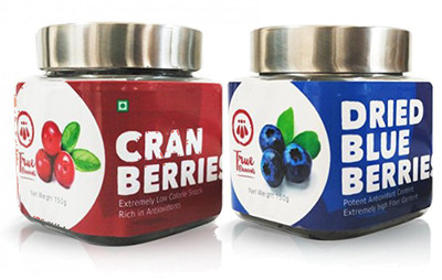 

True Elements Healthy Berries Cranberries, Blueberry(150 g, Plastic Bottle)
